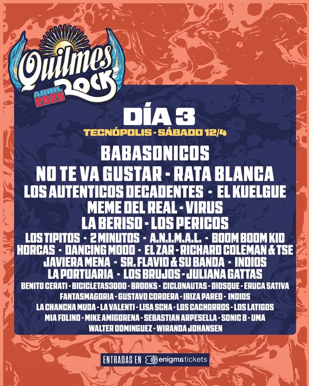 Entradas Quilmes Rock - DIA 3